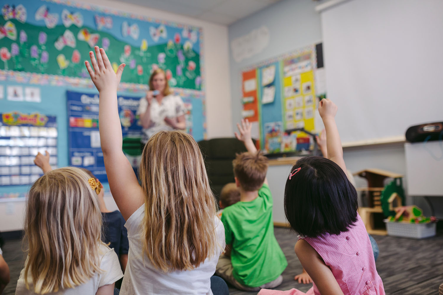 Young kids in a classroom