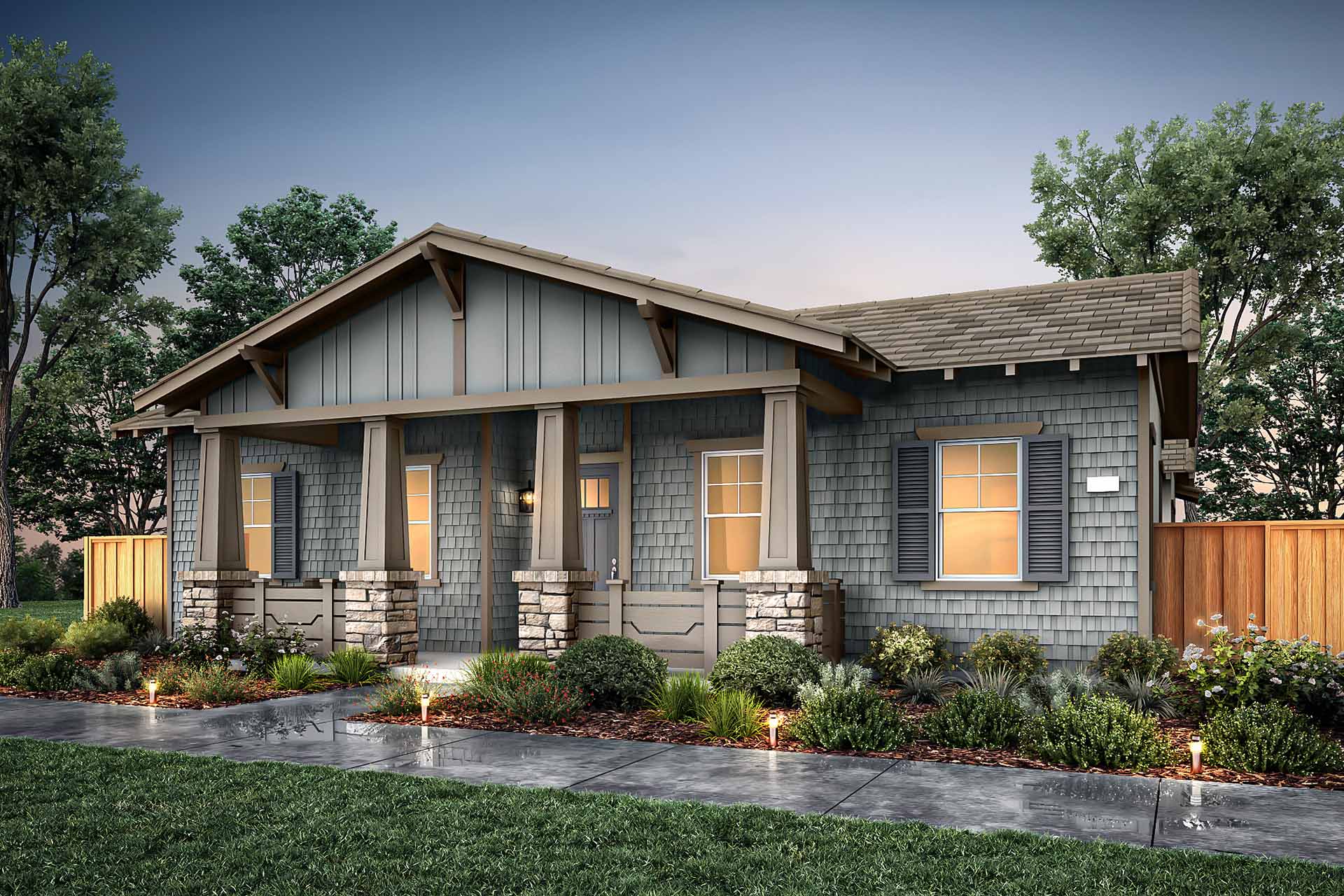 Elevation C - Plan 1 - Villas at Marina Station