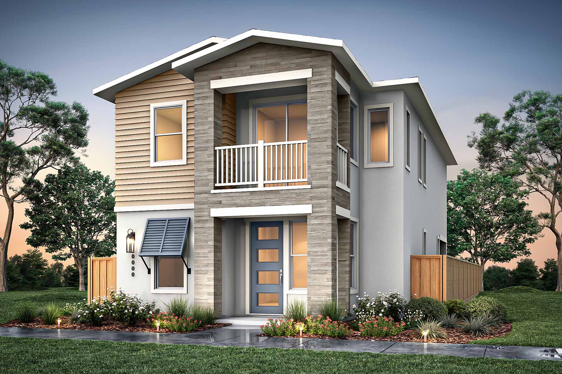 Elevation C - Plan 2 - Cottages at Marina Station