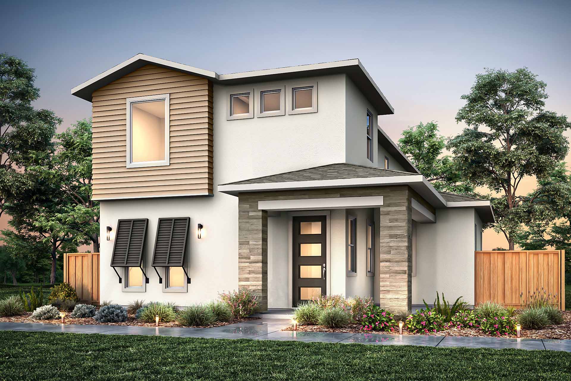 Elevation C - Plan 3 - Bungalows at Marina Station