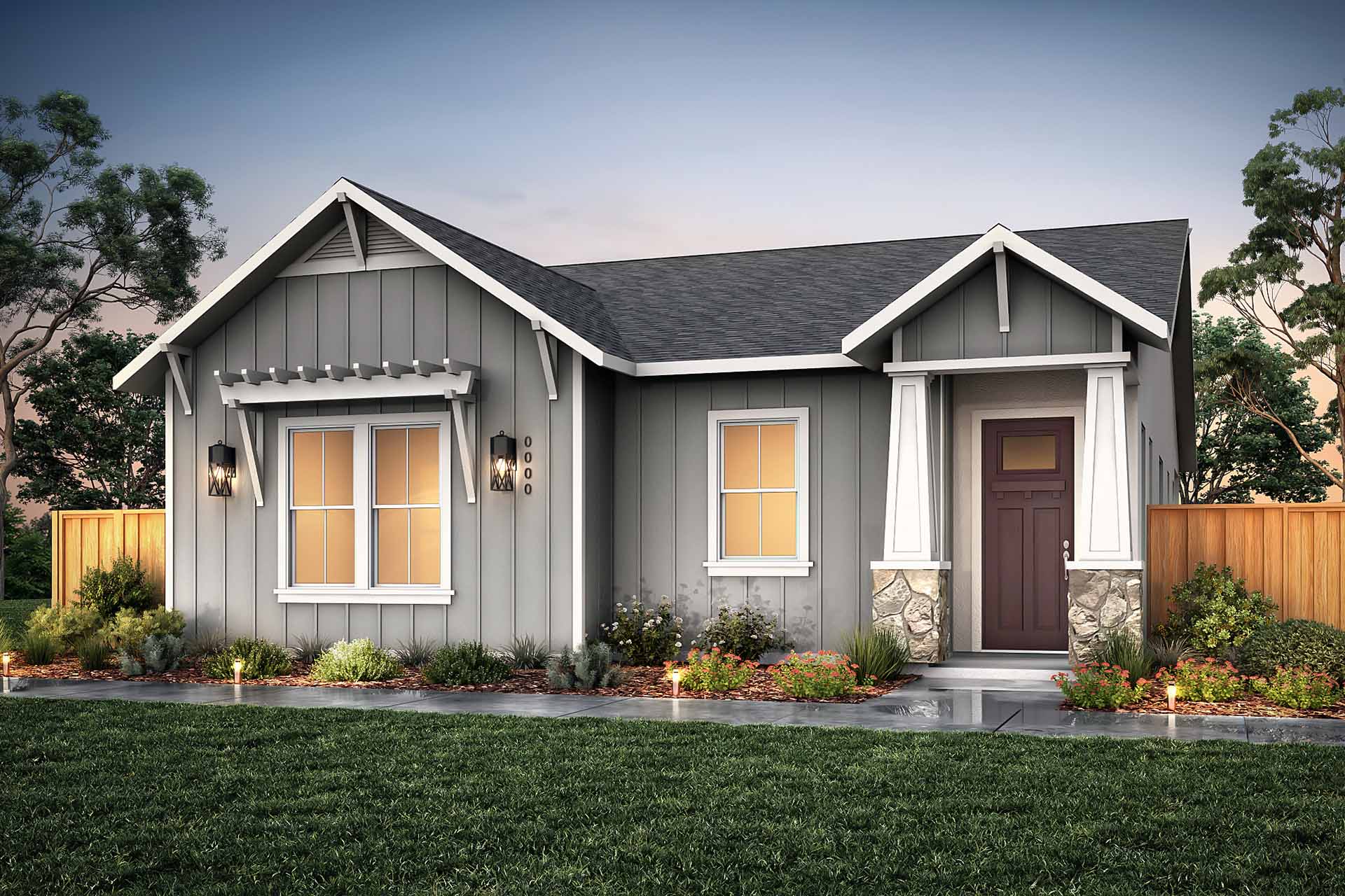 Elevation D - Plan 1 - Bungalows at Marina Station