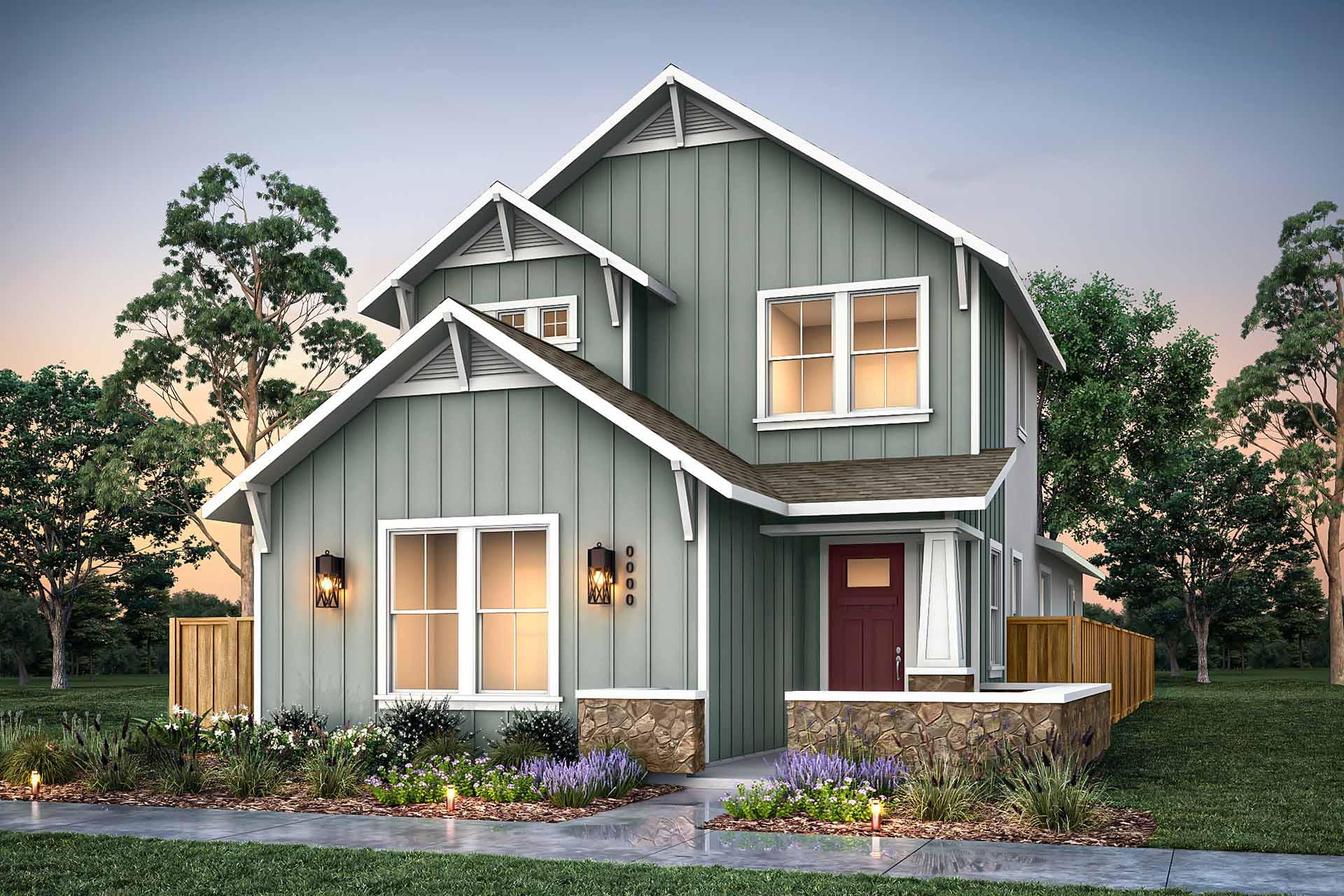 Elevation D - Plan 1 - Cottages at Marina Station