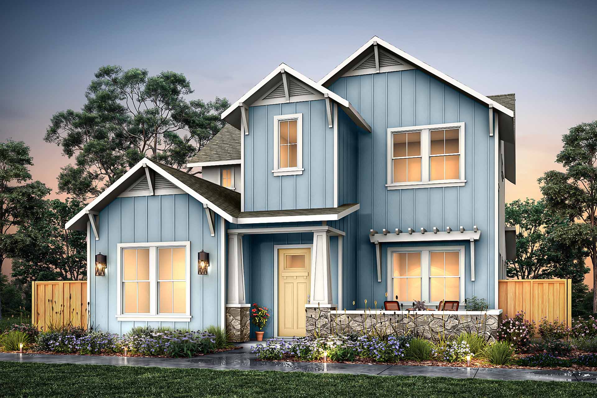 Elevation D - Plan 4 - Bungalows at Marina Station
