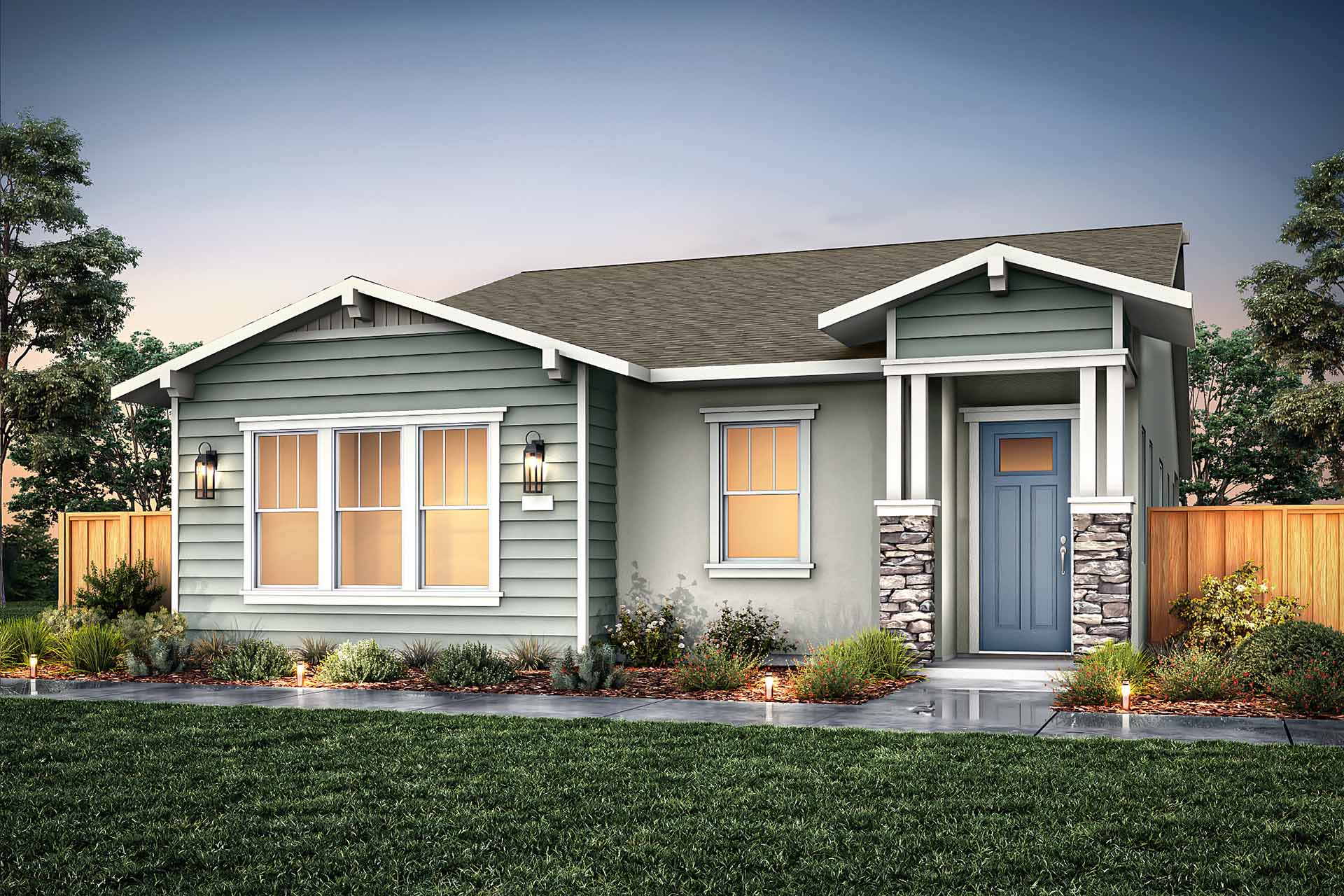 Elevation E - Plan 1 - Bungalows at Marina Station